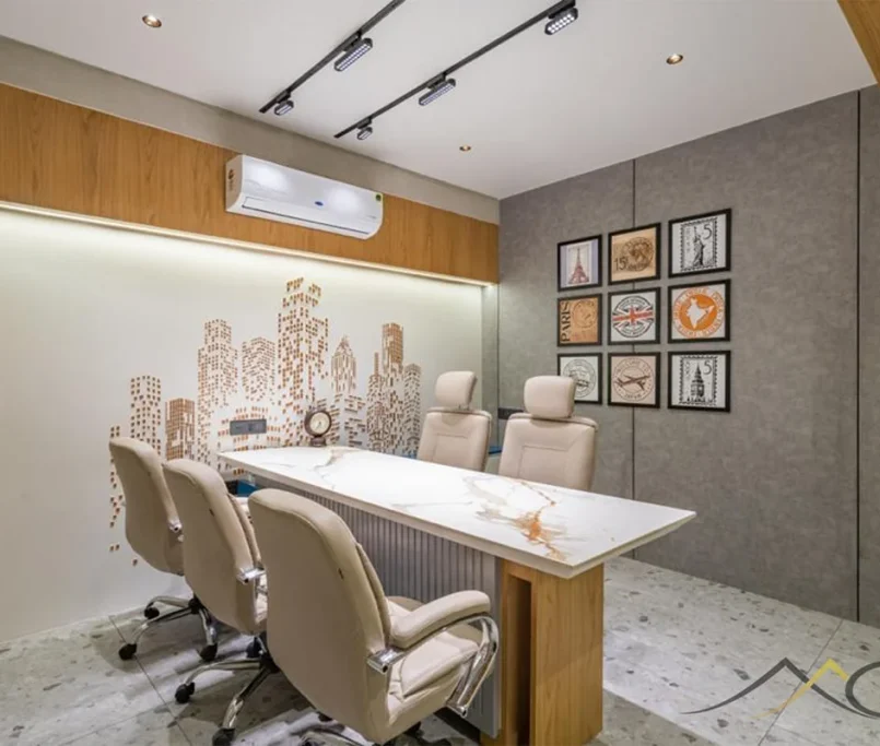 Commercial office space designed in Ahmedabad by Malvi Gajjar
